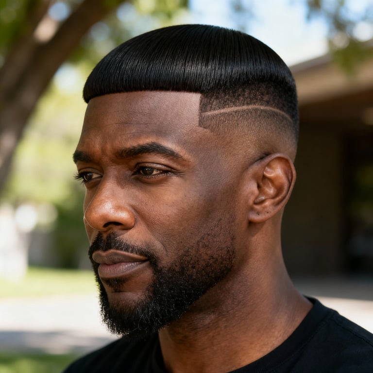 burst fade straight hair on straight hair, low version.