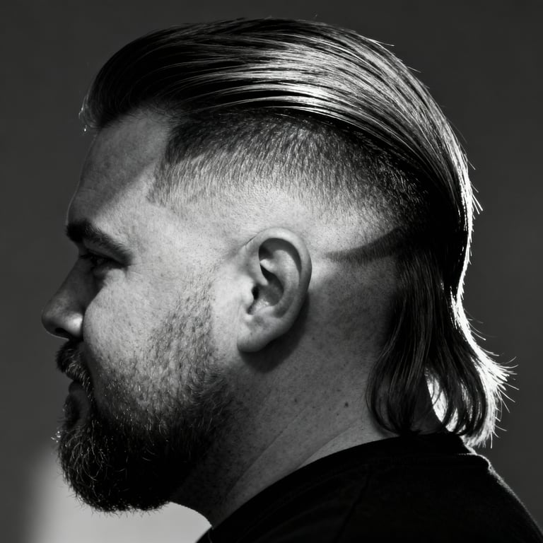 Burst Fade Mullet Short Hair