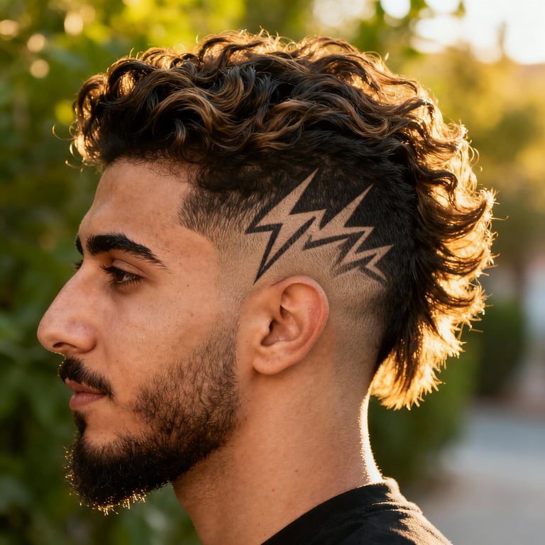 Burst Fade Mullet Short Hair
