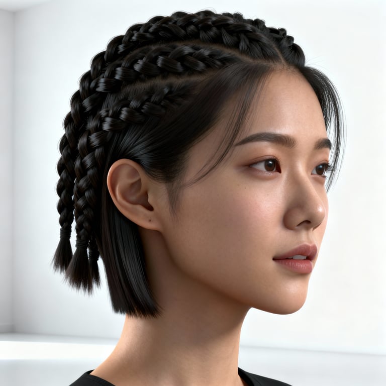 two strand twists on straight hair, low version.