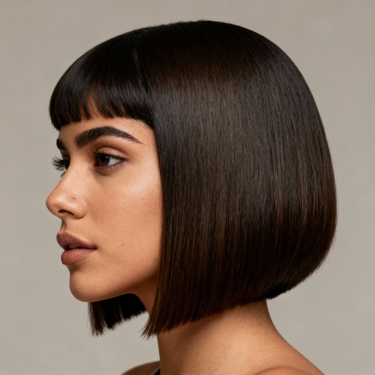 taper on straight hair, low version.