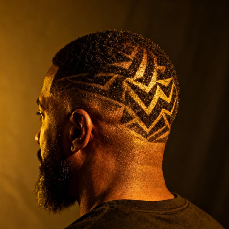 Burst Fade Mullet Straight Hair