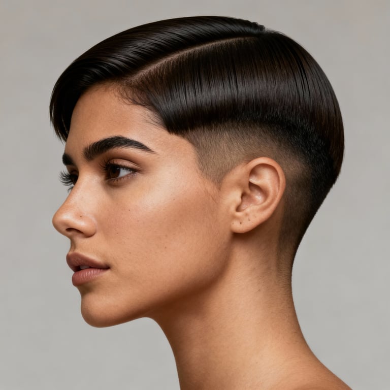 middle part men on straight hair, mid version.