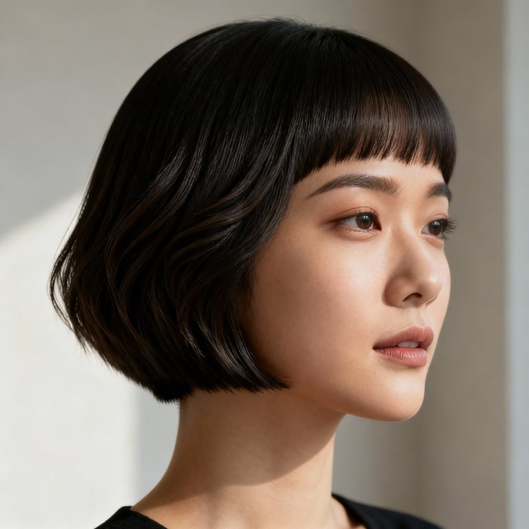 taper on straight hair, low version.