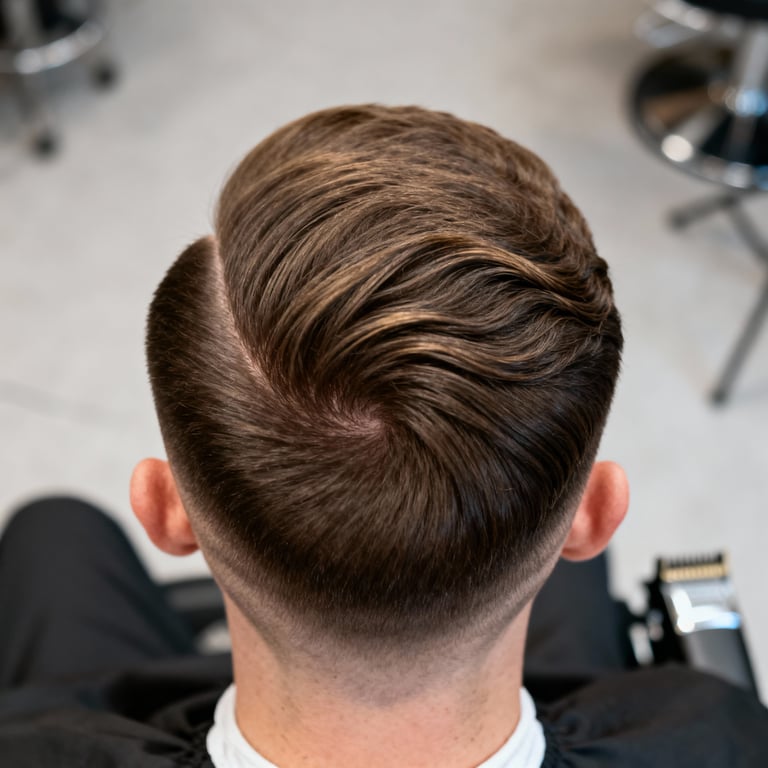 butterfly haircut on straight hair, low version.