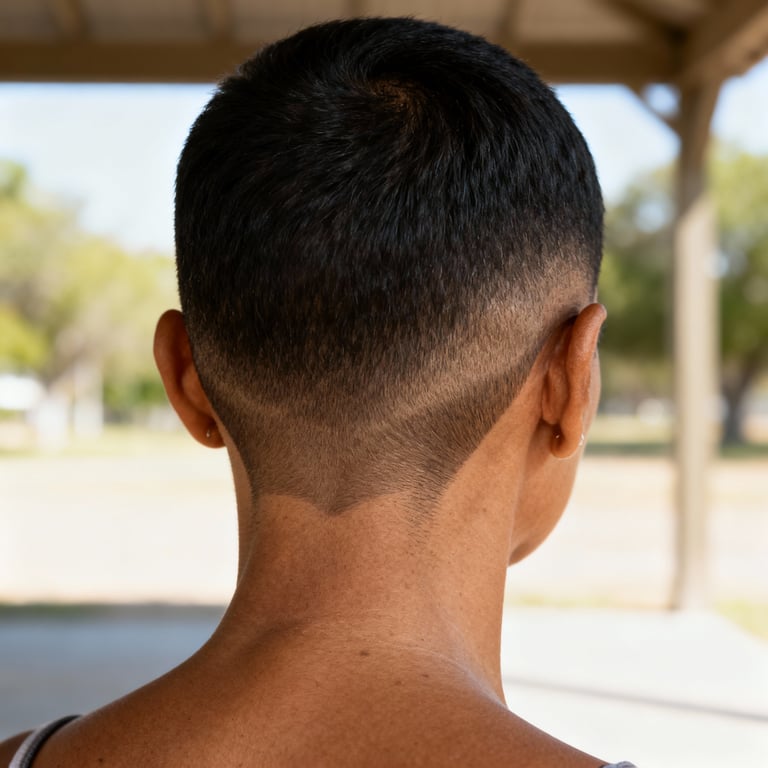 low taper fade on straight hair, low version.