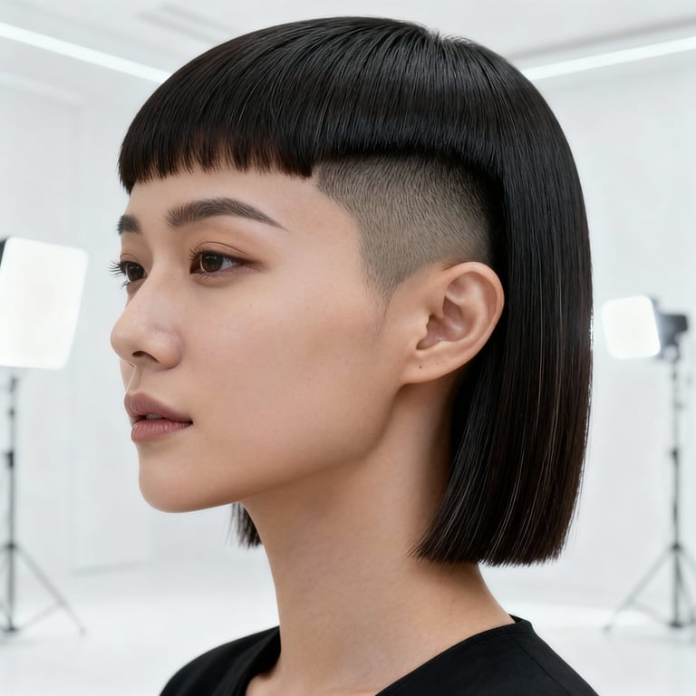 mens undercut on straight hair, low version.