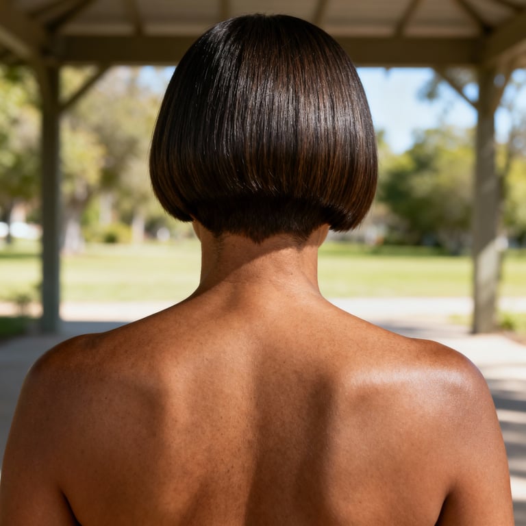 caesar cut on straight hair, low version.