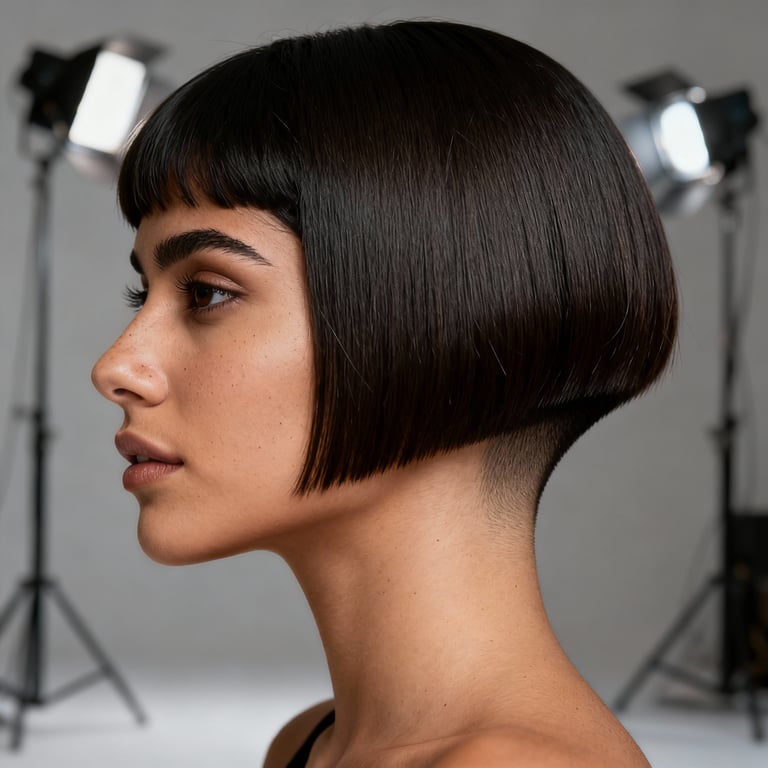 butterfly haircut unstyled on straight hair, low version.