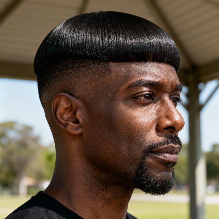 bob hair on straight hair, low version.