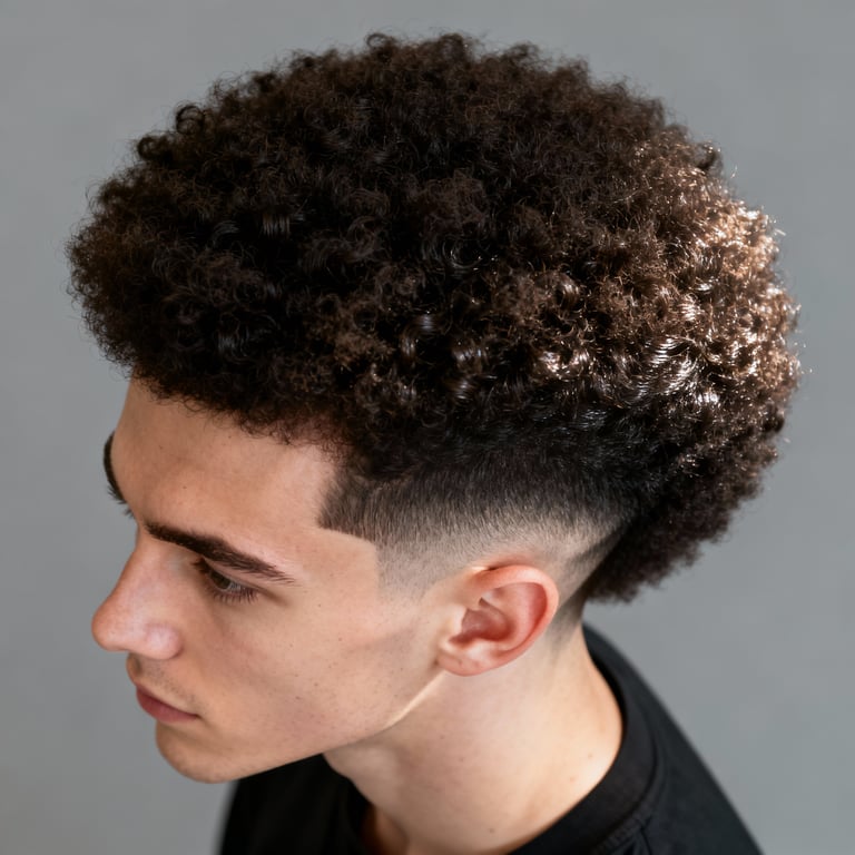 afro hair on straight hair, low version.