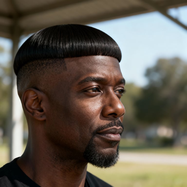 bixie haircut round face on straight hair, low version.