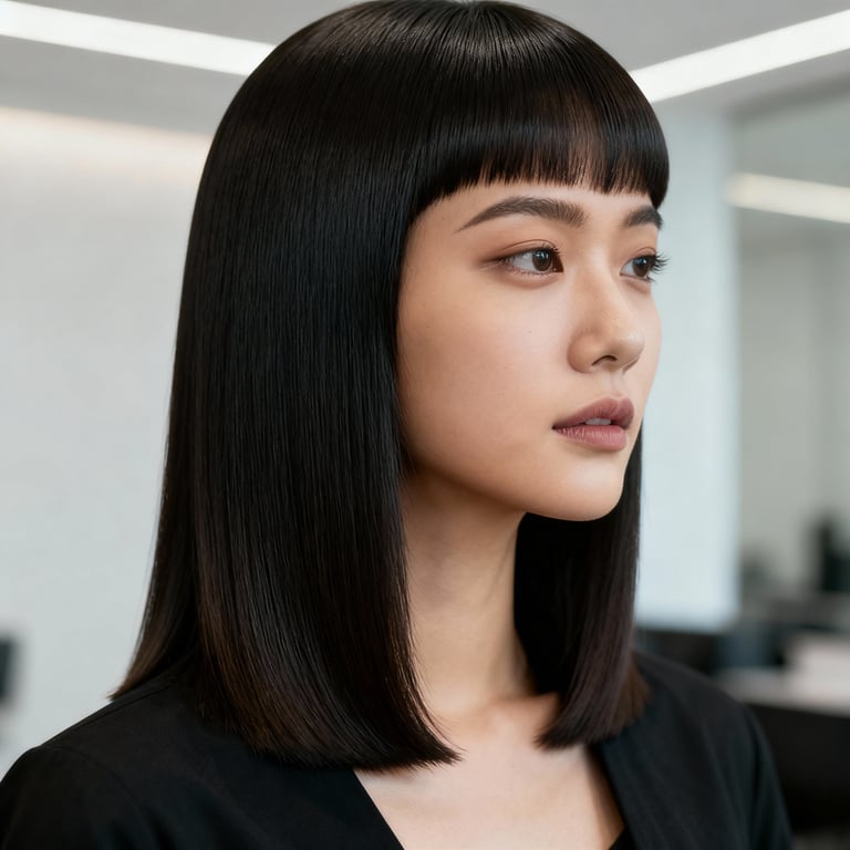 middle part fade on straight hair, mid version.