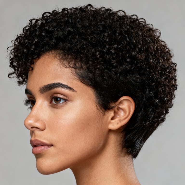 afro kinky bulk human hair on straight hair, low version.