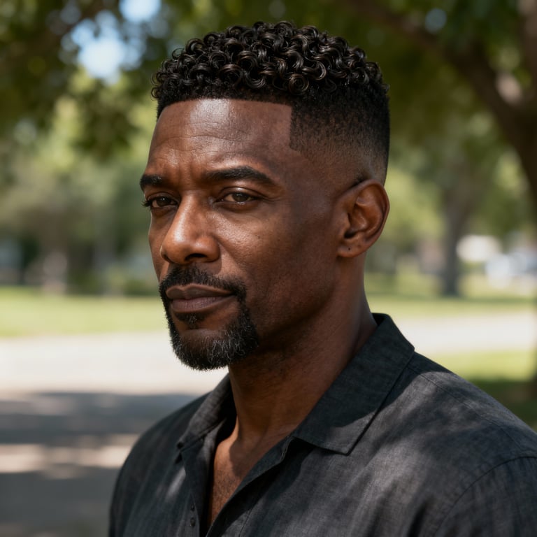 mixie cut on straight hair, low version.