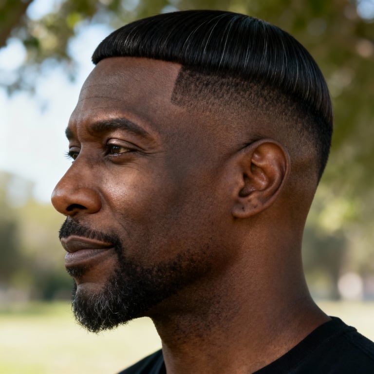 mixie on straight hair, low version.