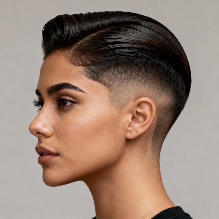 high fade comb over on straight hair, high version.