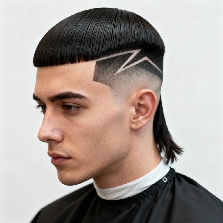 Skin Burst Fade Mullet