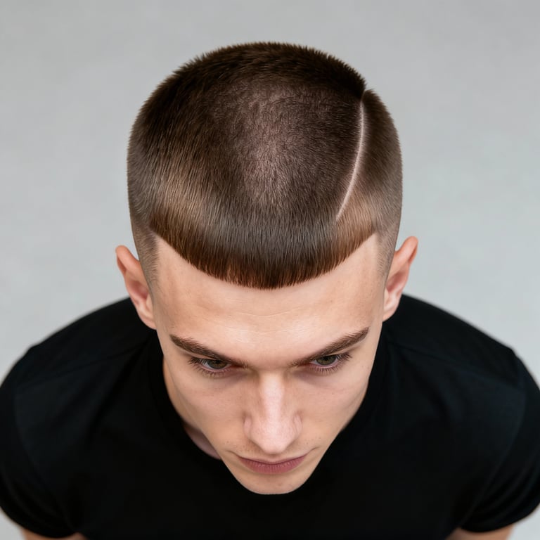 wedge haircut on straight hair, low version.