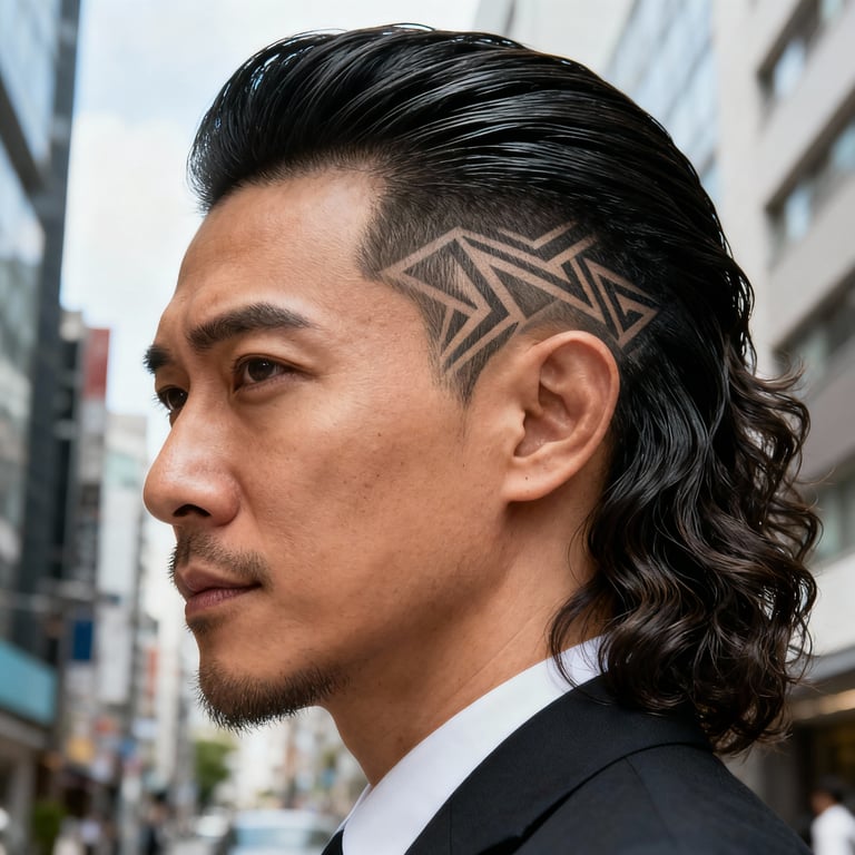 Burst Fade Mullet Long Hair