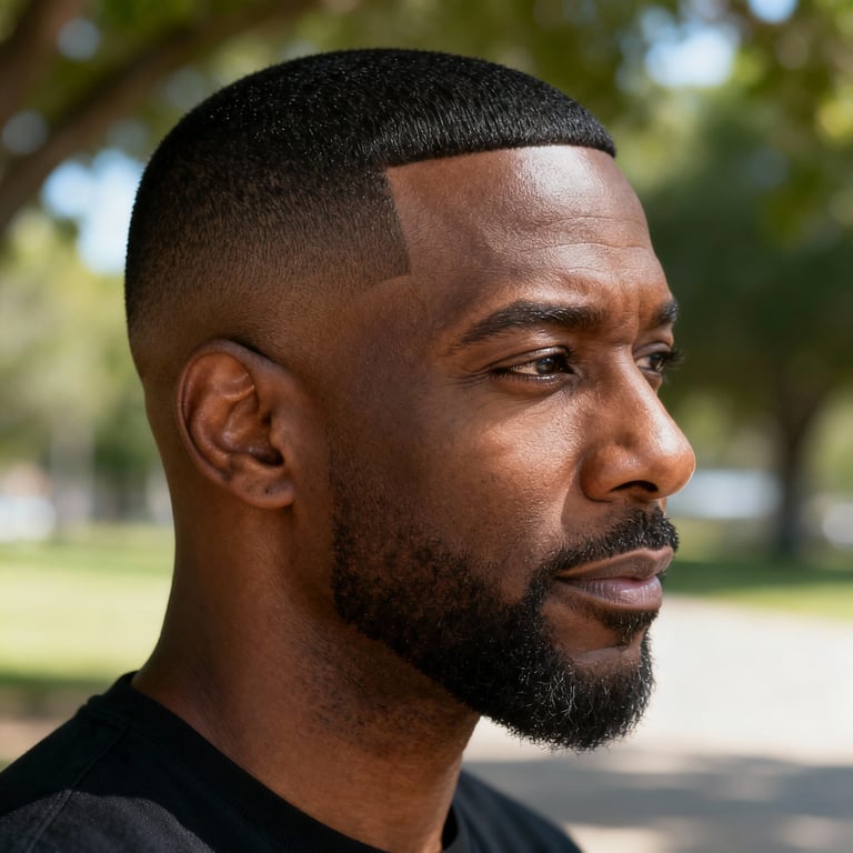 french crop low fade on straight hair, low version.