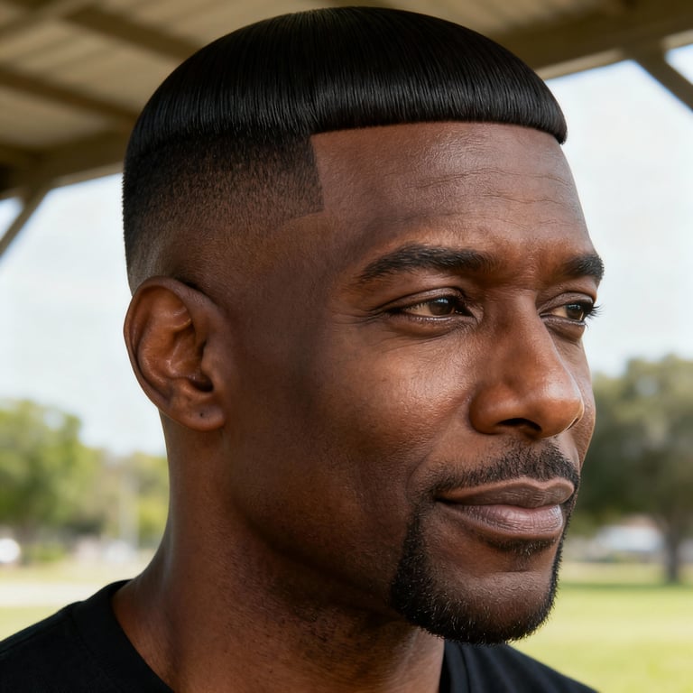 low taper straight hair on straight hair, low version.