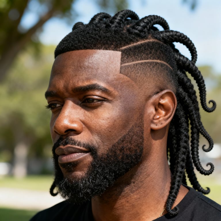 octopus haircut on straight hair, low version.