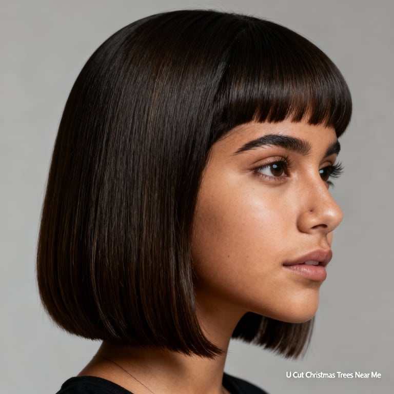 u cut christmas trees near me on straight hair, low version.