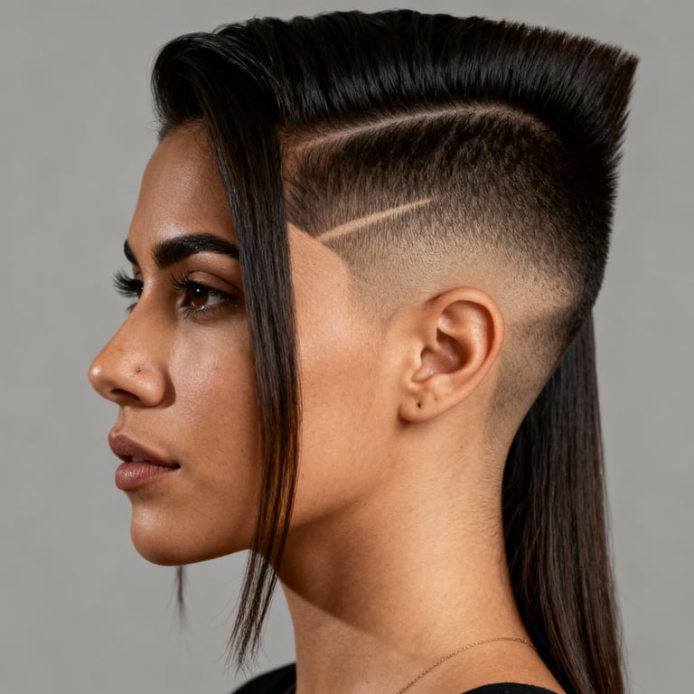 v cut cigar cutter on straight hair, low version.