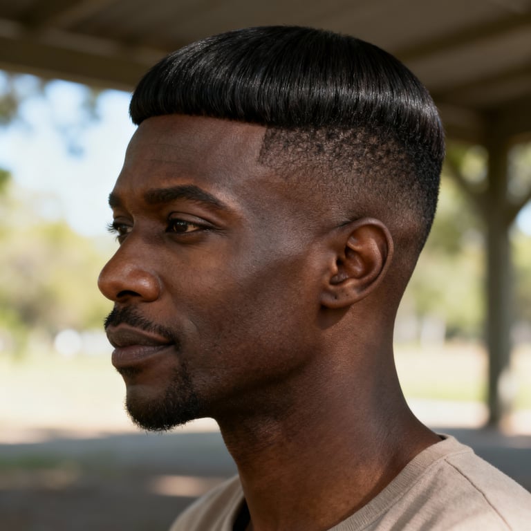 pixie pageboy haircut on straight hair, low version.