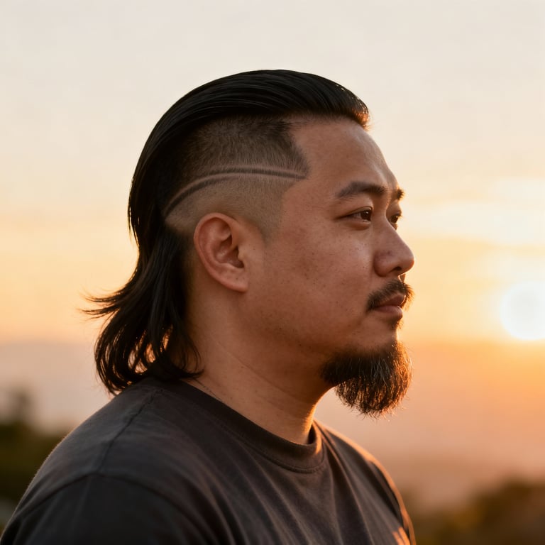 Burst Fade Mullet Long Hair