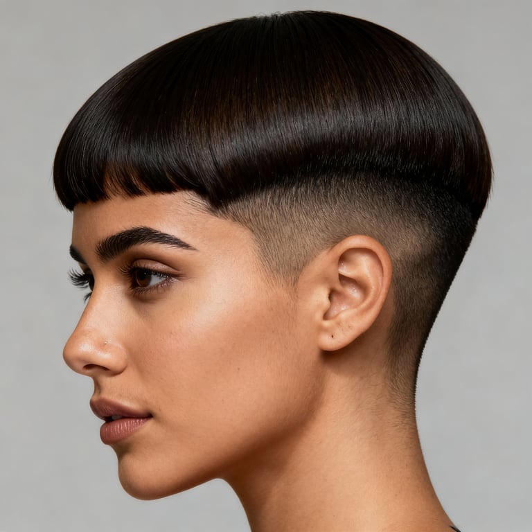 caesar cut on straight hair, low version.