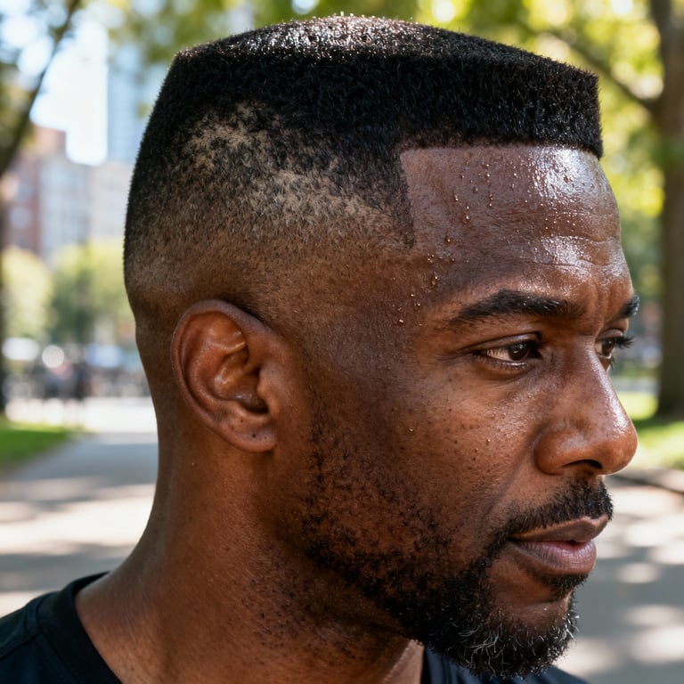 high and tight haircut on straight hair, high version.