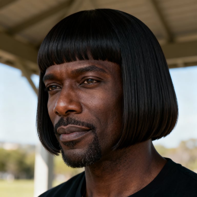 layered long bob haircut on straight hair, low version.