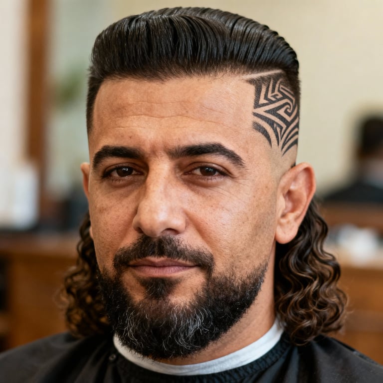 Burst Fade Mullet Short Hair