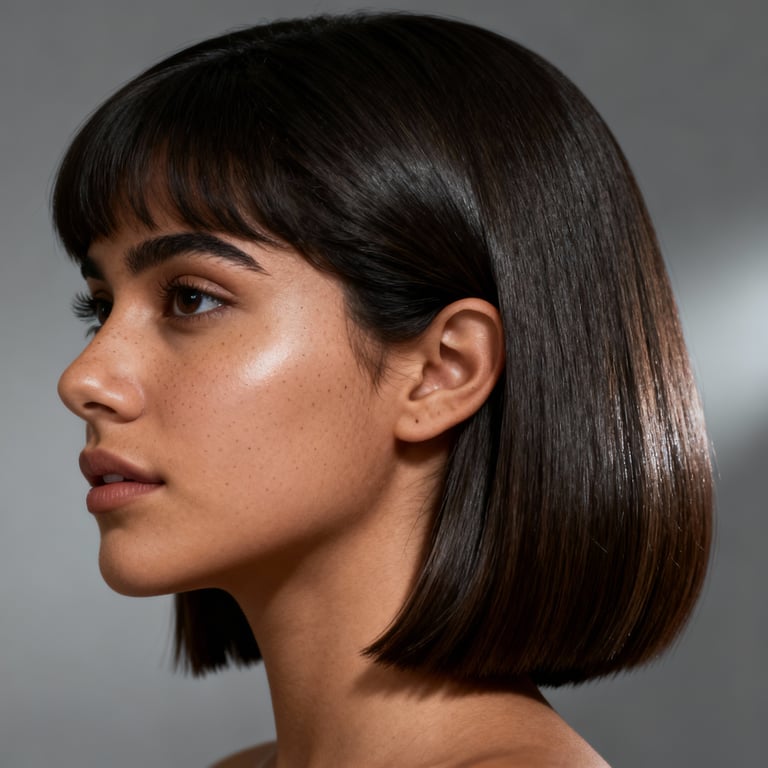 dorothy hamill wedge haircut on straight hair, low version.