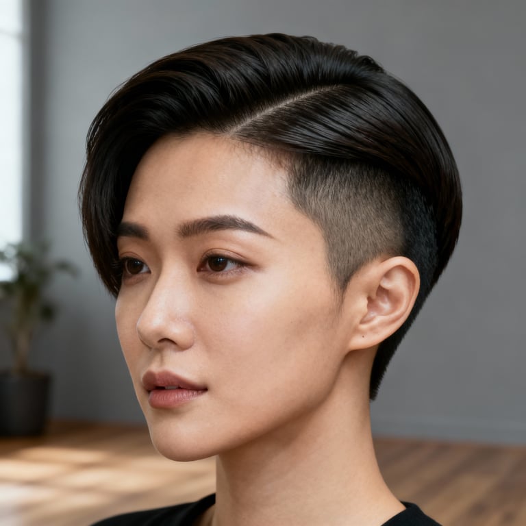 comb over fade on straight hair, low version.