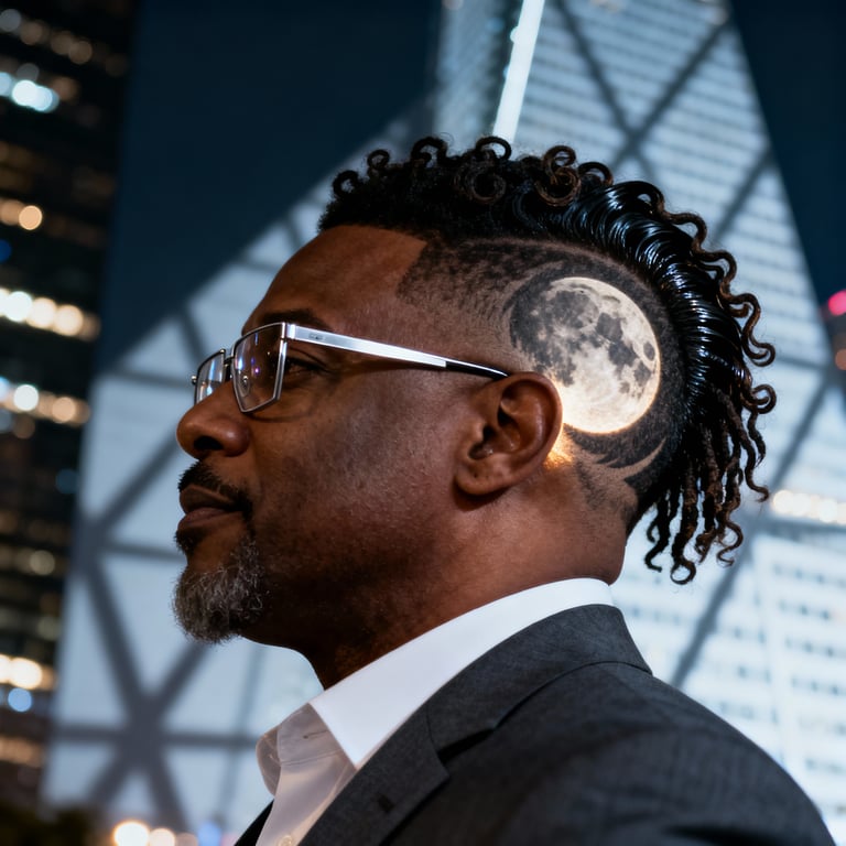 High Burst Fade Mullet