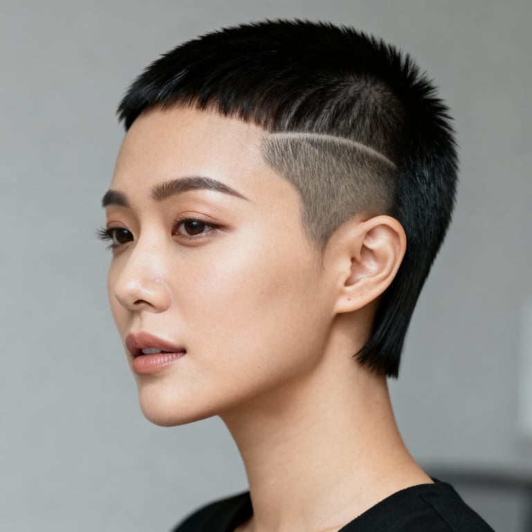 undercut fade on straight hair, low version.