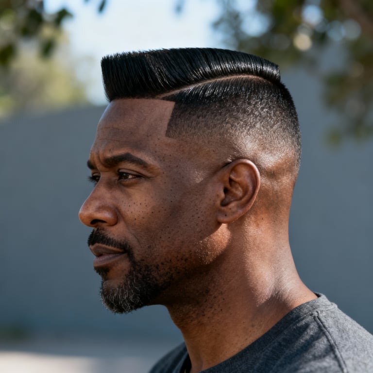 v cut cigar cutter on straight hair, low version.