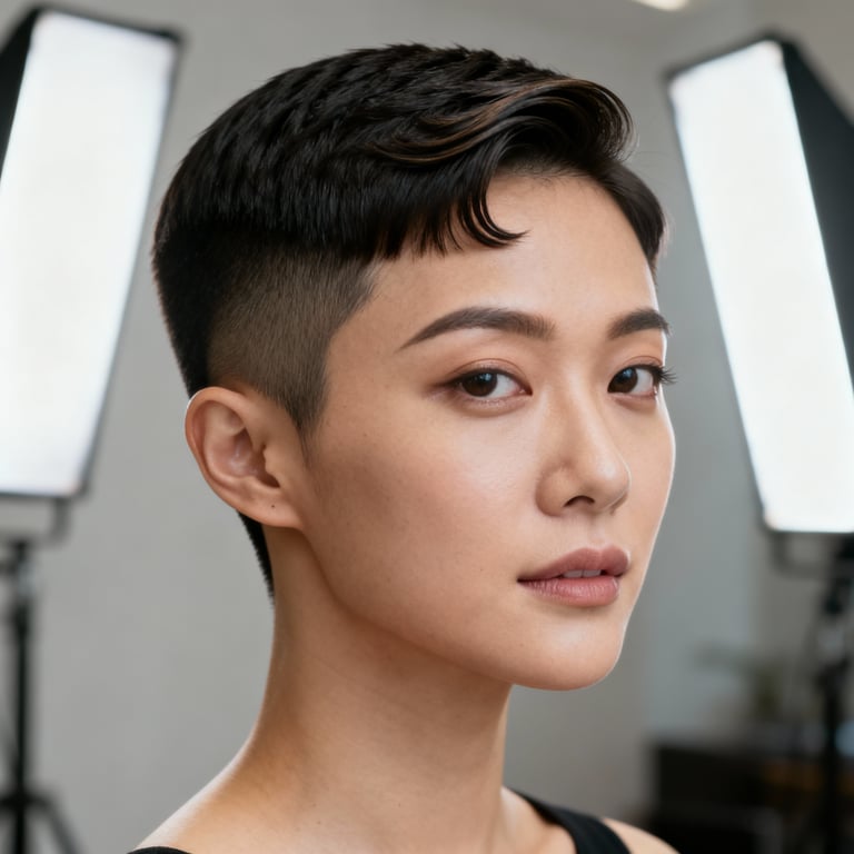 low maintenance ivy league haircut on straight hair, low version.