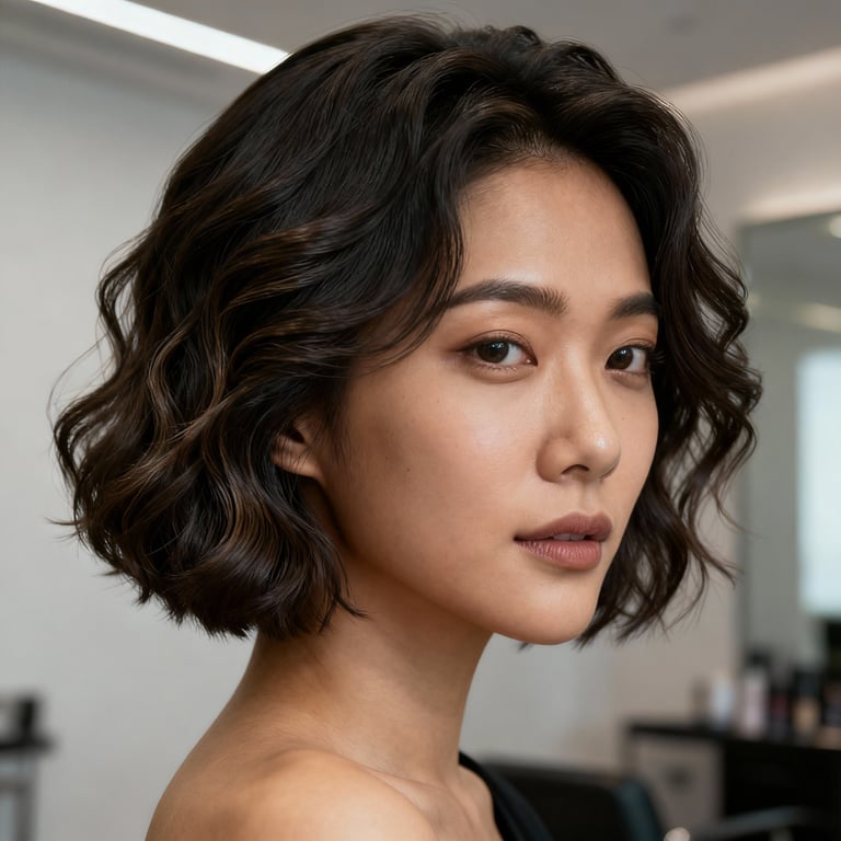 wavy hair products on wavy hair, low version.