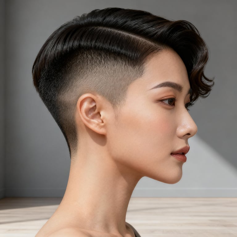 drop fade on straight hair, low version.