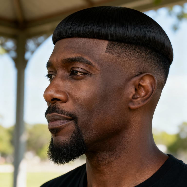 bob short hair on straight hair, low version.