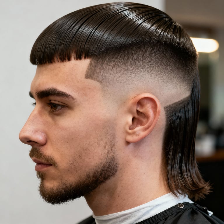 Skin Burst Fade Mullet