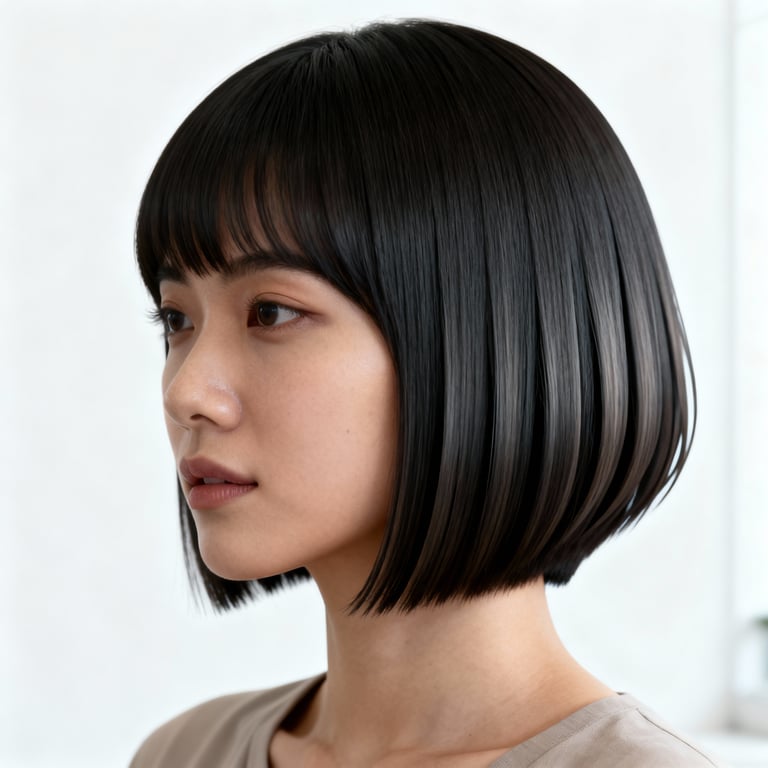 octopus octopus layered jellyfish haircut on straight hair, low version.