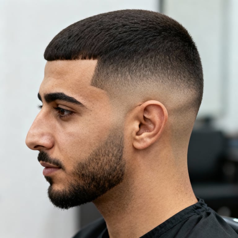 low taper fade on straight hair, low version.
