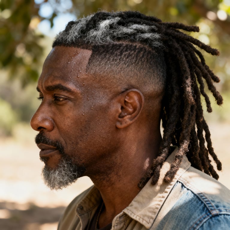 dreads vs locs on straight hair, low version.