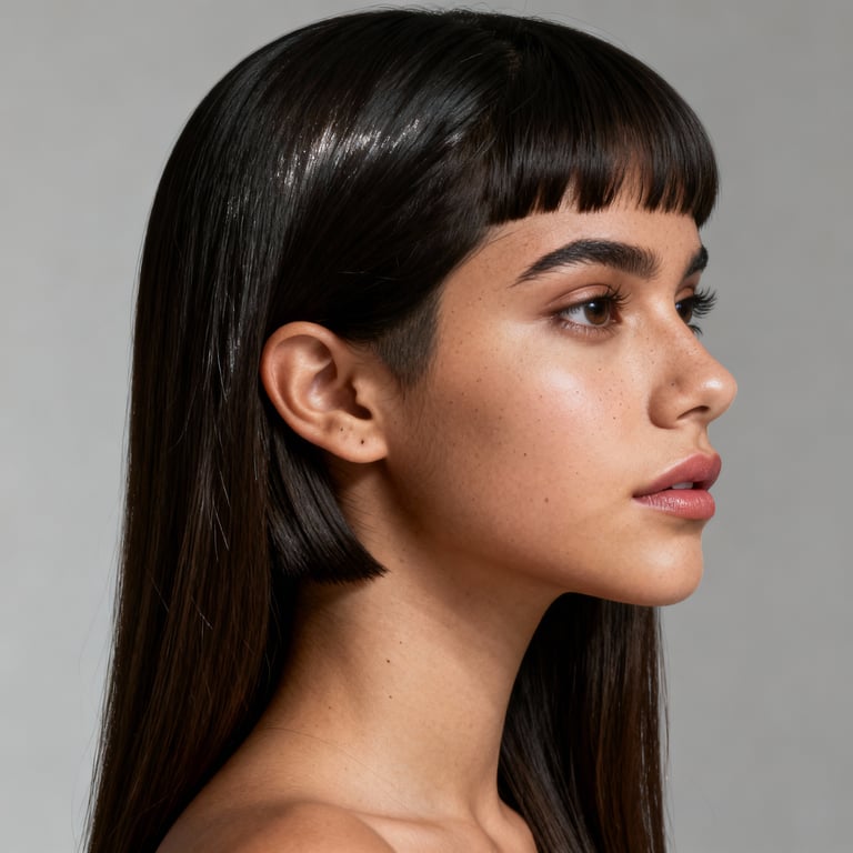 butterfly haircut long hair on straight hair, low version.