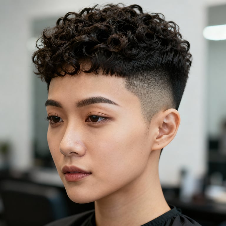 low taper fade curly hair on curly hair, low version.